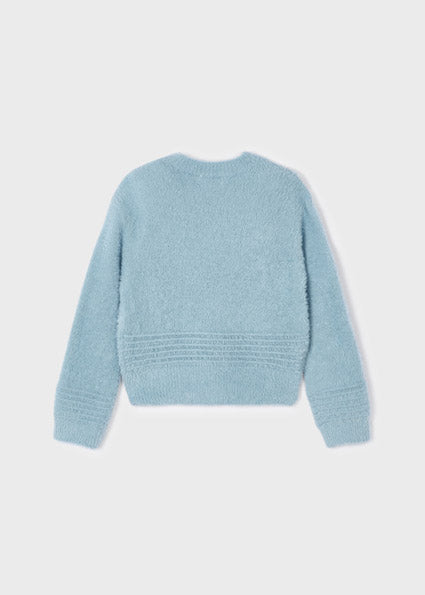 Mayoral Girls Blue Fuzzy Sweater