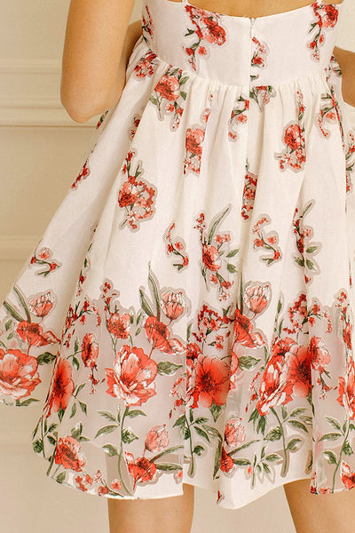 Scarlet Floral Bouquet Dress