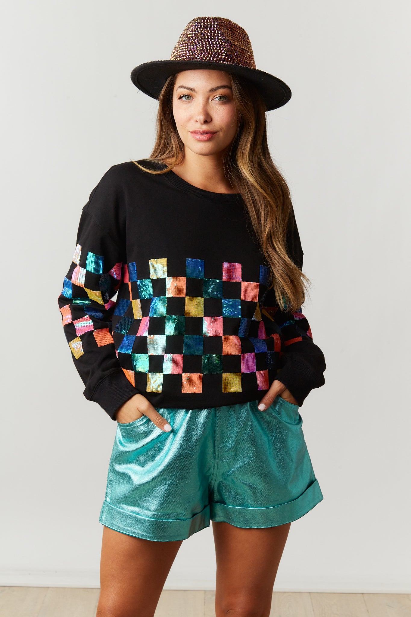 Sequin Tiles Pullover