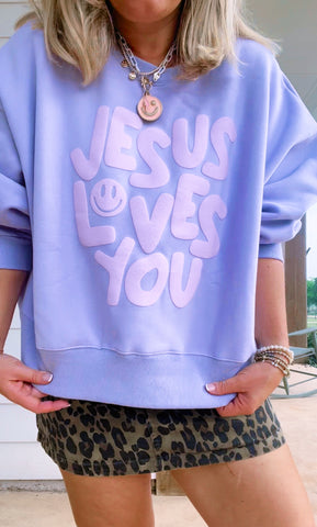 Jesus LOVES you Boxy Sweatshirt
