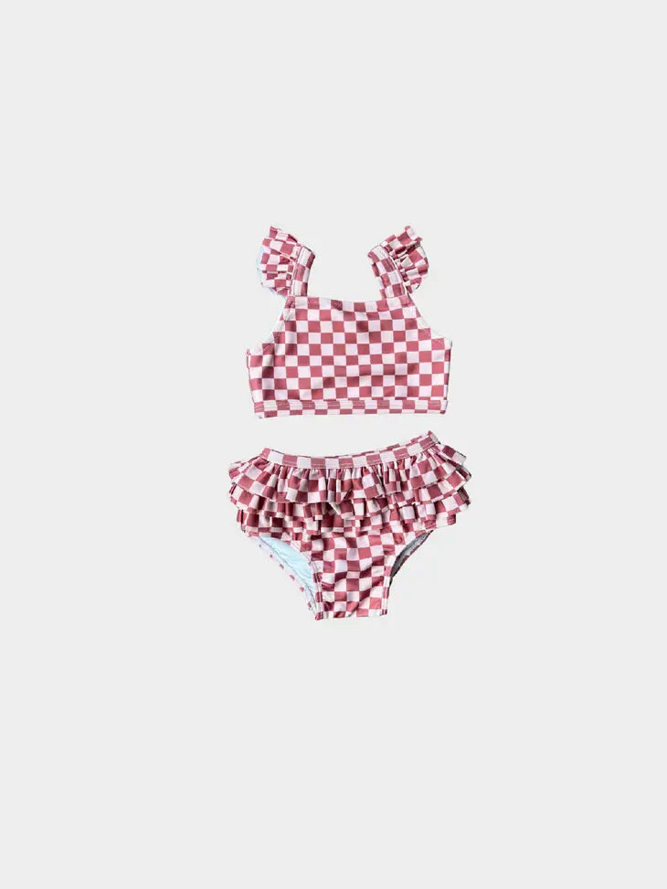 Girl's Two-Piece Ruffle Swimsuit