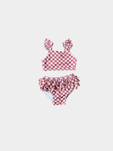 Girl's Two-Piece Ruffle Swimsuit