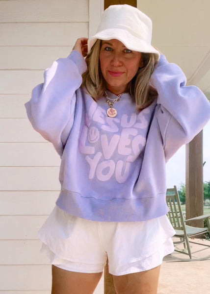 Jesus LOVES you Boxy Sweatshirt