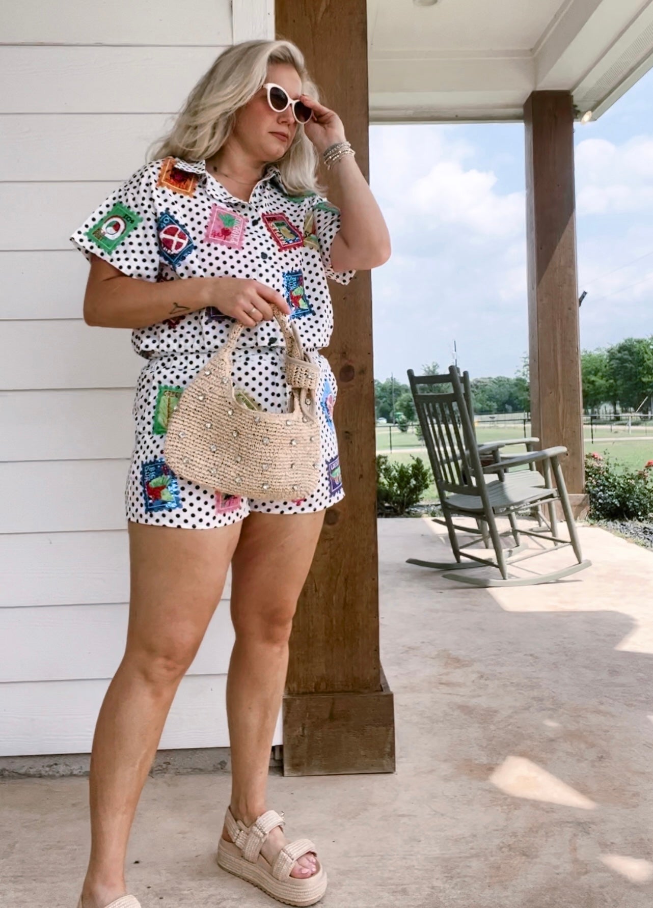 Polka Dot Stamp Shorts - Queen of Sparkles