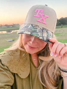 Pink TX Camo Hat