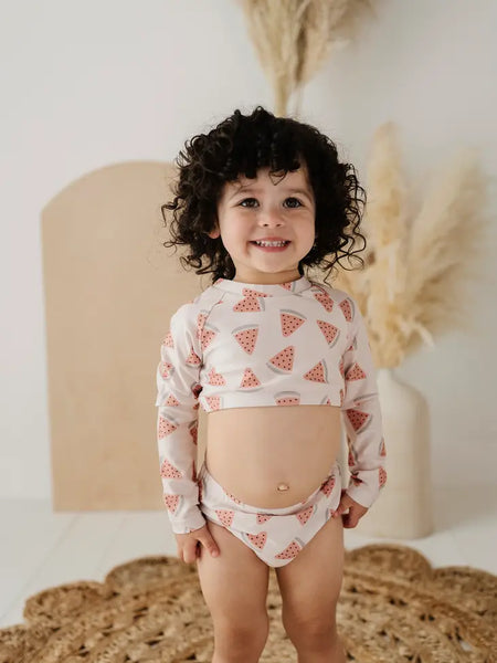 Girl's Crop Two-Piece Swimsuit