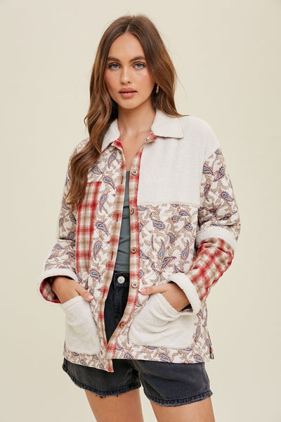Paisley Plaid Quilted Jacket
