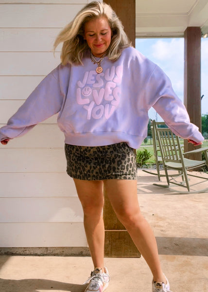 Jesus LOVES you Boxy Sweatshirt