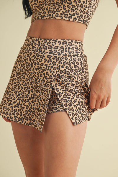 Leopard Active Skort