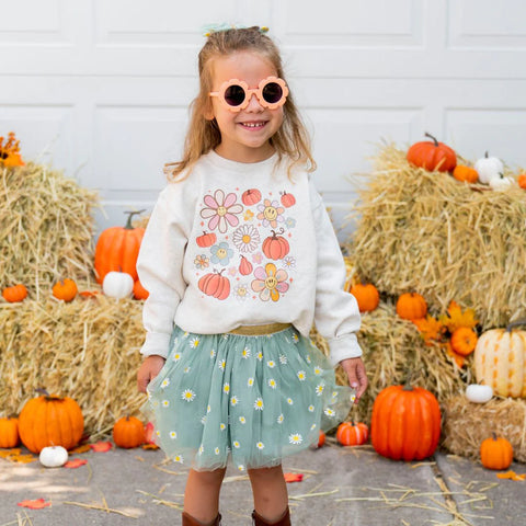 Pumpkin Daisy Doodle Sweatshirt