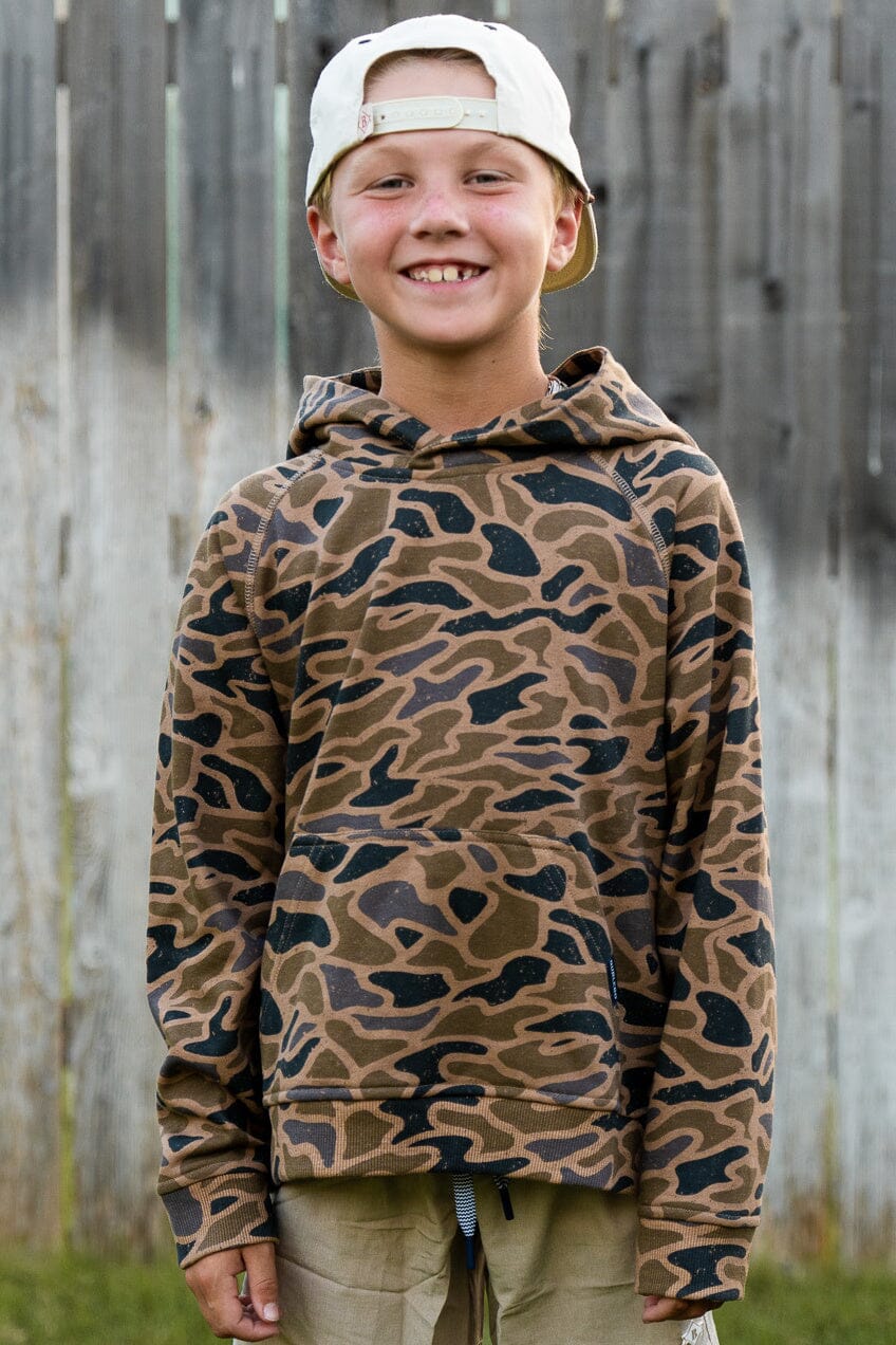 Burlebo Youth Fleece Hoodie- Gauge Camo