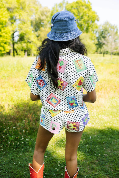 Polka Dot Stamp Shorts - Queen of Sparkles
