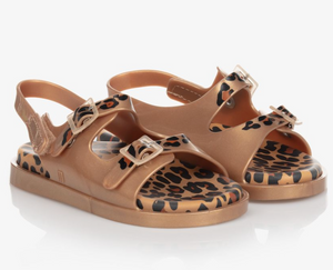 Mini Melissa Wide Leopard Sandal