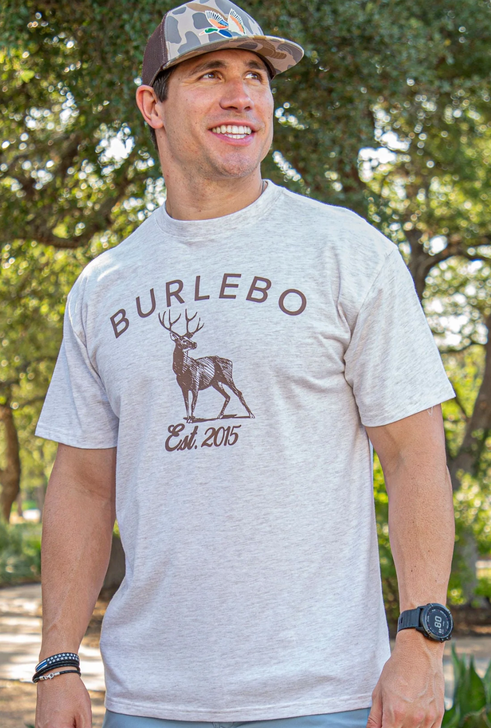 Burlebo T-Shirt - Est. Deer Oatmeal