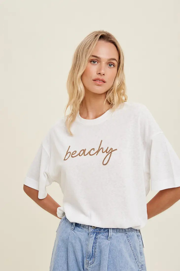 Beachy Embroidered Top