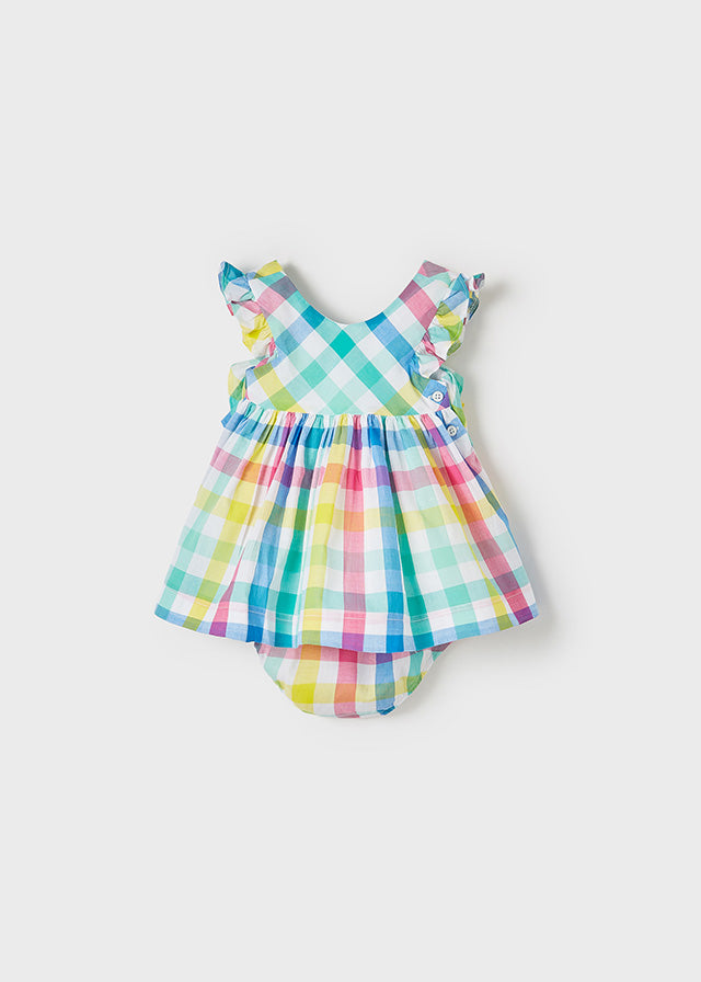 Baby Rainbow Plaid Dress