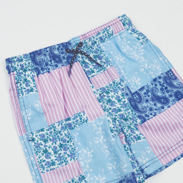 Shade Critters Floral Patchwork Boys Swim Trunks