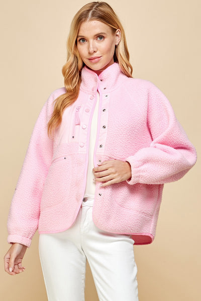 Pink Sherpa Jacket