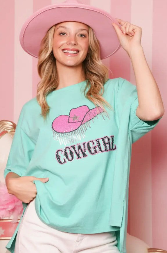 Sissy Cowgirl Sequins Tee